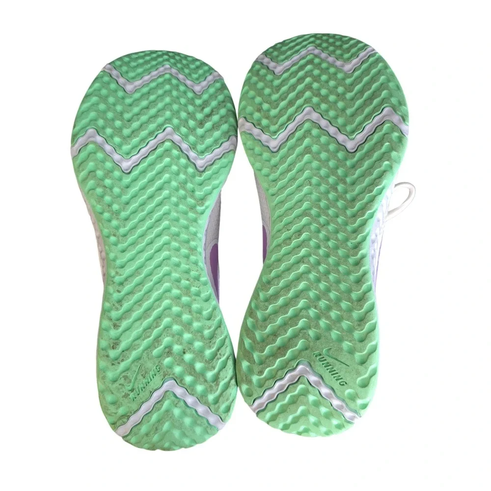 Nike Revolution 5 Running Shoes White Purple Green Womens Size‎ 7